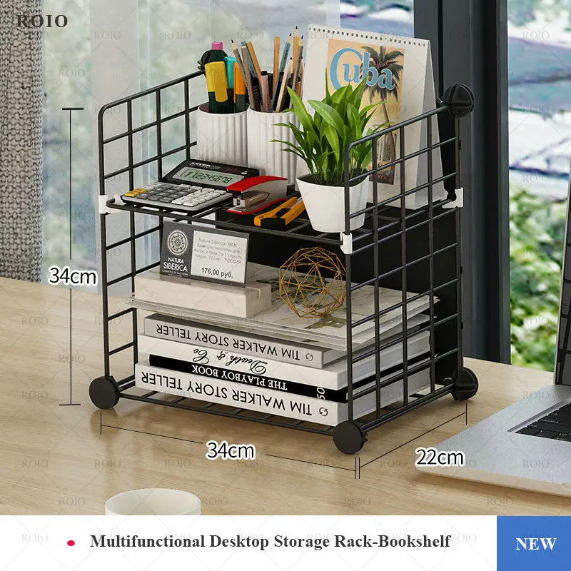 Book Display Stand Simple Iron Book Shelf Student Dormitory Table Storage Home Office Saving Space Light-weight Organizer Holder book display stand