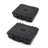 1PC Black Plastic Toolbox 250*200*76mm Shockproof Waterproof Plastic Storage Box PP Material Tote Storage Bag Built-in Sponge 6