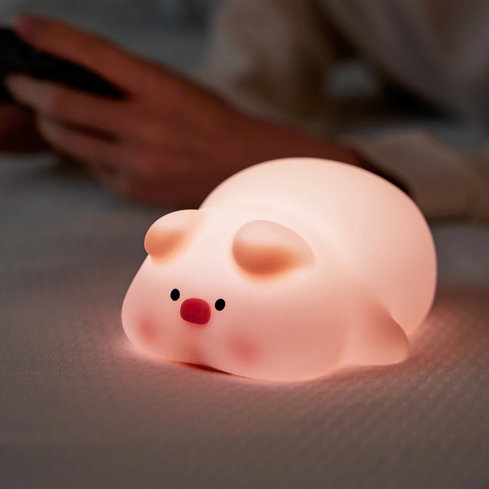 Kawaii Lion Rechargeable Night Light for Kids