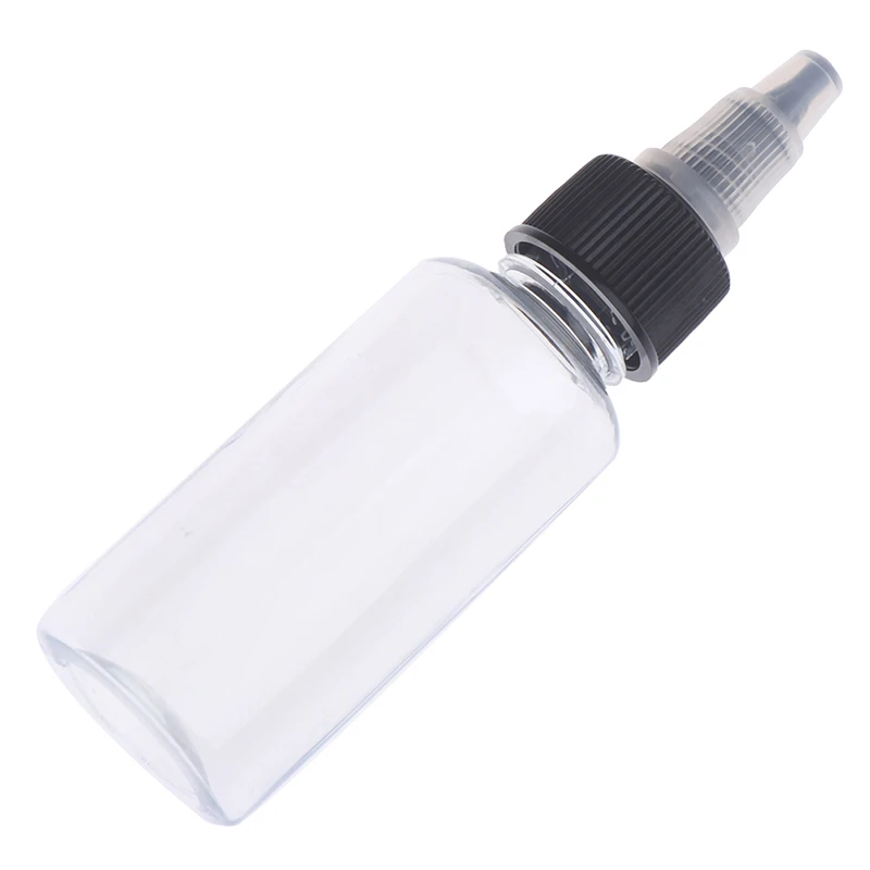 10pcs/lot 30ml Plastic PET Refillable Bottle Oil Liquid Dropper Bottles Twist Top Cap Tattoo Pigment Ink Containers
