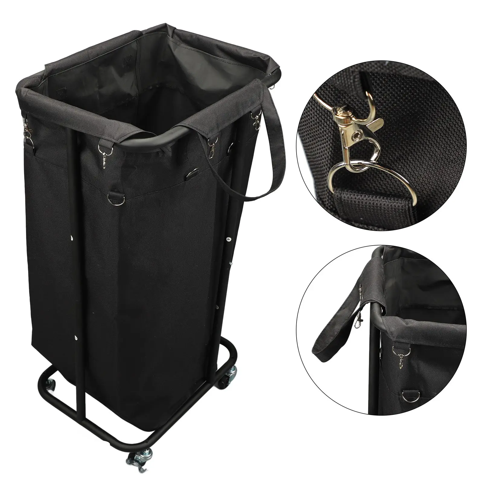 Laundry Basket with Double Handles Dirty Clothes Hamper 4 Casters Child Storage Container for Home Storage Organizer