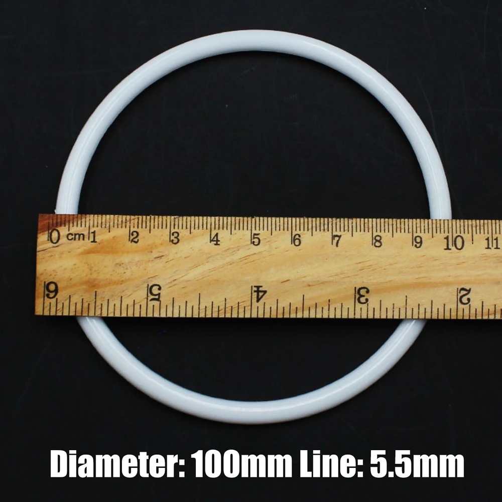 10pcs 50-350mm 흰색 폴리 프로필렌 반지 고리 DIY 드림 캐처 공예 바람 종소리 액세서리 수제 장식 매달려