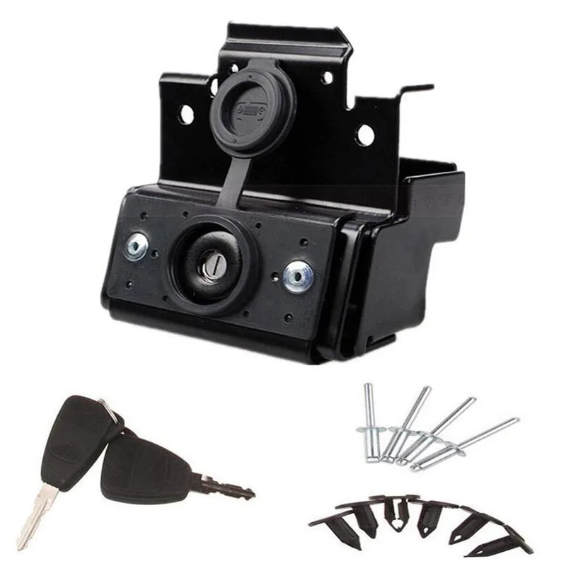 For Jeep Wrangler JK 2007- Grille Hood Lock Kit Front Engine Compartment Hood Cover Anti-Theft Assembly locking Catch