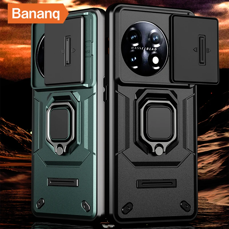 Étui de protection d'objectif d'appareil photo Bananq Slide 11 11R ACE 2 avec anneau magnétique et support pour OnePlus Nord N30 CE3 Lite_voghion.com
