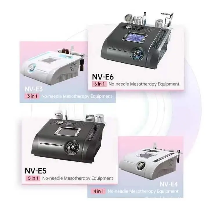 6 In 1 Professional Ultrasonic Skin Cleaner Diamond Dermabrasion Skin Peeling Mesotherapy Electroporation Equipment CE NV-E6