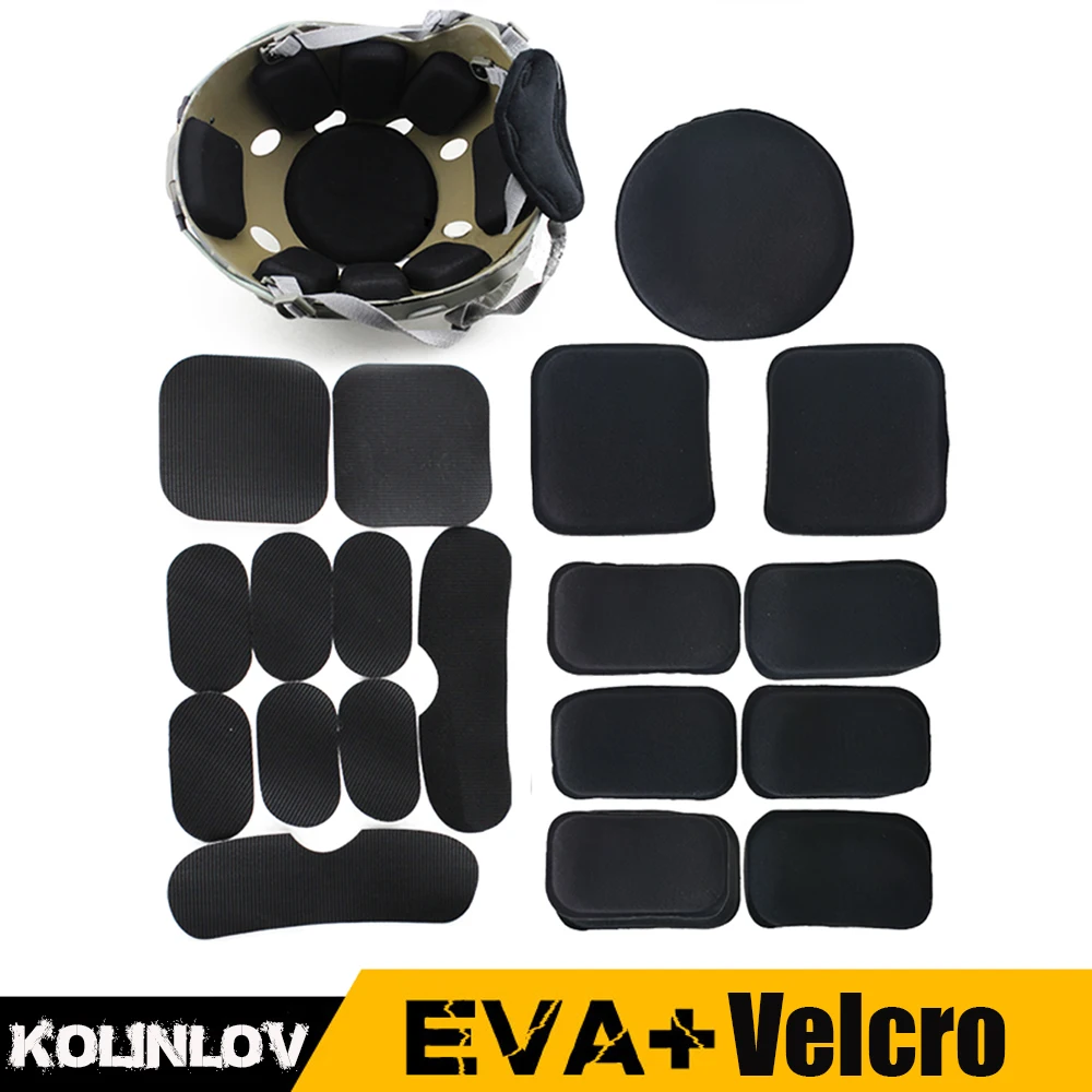19 Pz/Set Tactical Helmet Soft Pad Di Alta Qualità Paintball Caschi Pad Militare Airsoft Tiro Casco Protezioni