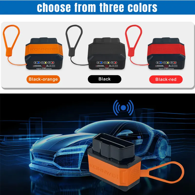 Konnwei KW906 Bluetooth 5.0 ELM327 V1.5 OBD2 Car Scanner KW905 OBDII Auto Diagnostic Tools ELM 327 V1 5 OBD 2 ii Code Readers 2
