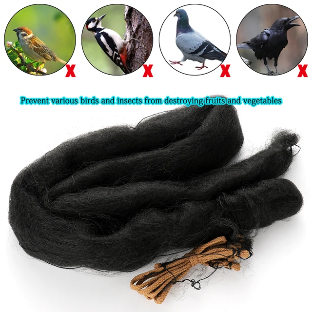 Fekete Nylon Anti -Madárháló Háló Megakadályozza A Vadászat Fogást Kerti Szerszámok Zöldségfarm Gyümölcsös Szőlőskert Védelme - Image 2