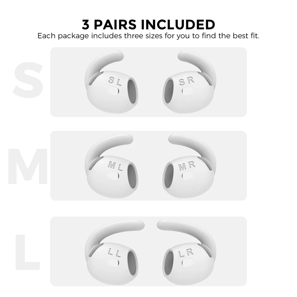 6Pcs Airpods 4 True Wireless Airpods4 2024 TWS headphones Ear Buds Plugs Tips Silicone Sleeves