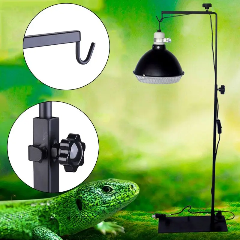 Climbing Pet Lamp Stand Tortoise for Turtle Drying Backlight Cover Adjustable Bracket