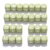 10Pcs 12mm Sage Silicone Alphabet Letter Beads 26 English Letter Baby Name Beads Teething Pacifier Chain Silicone Baby Teether 1