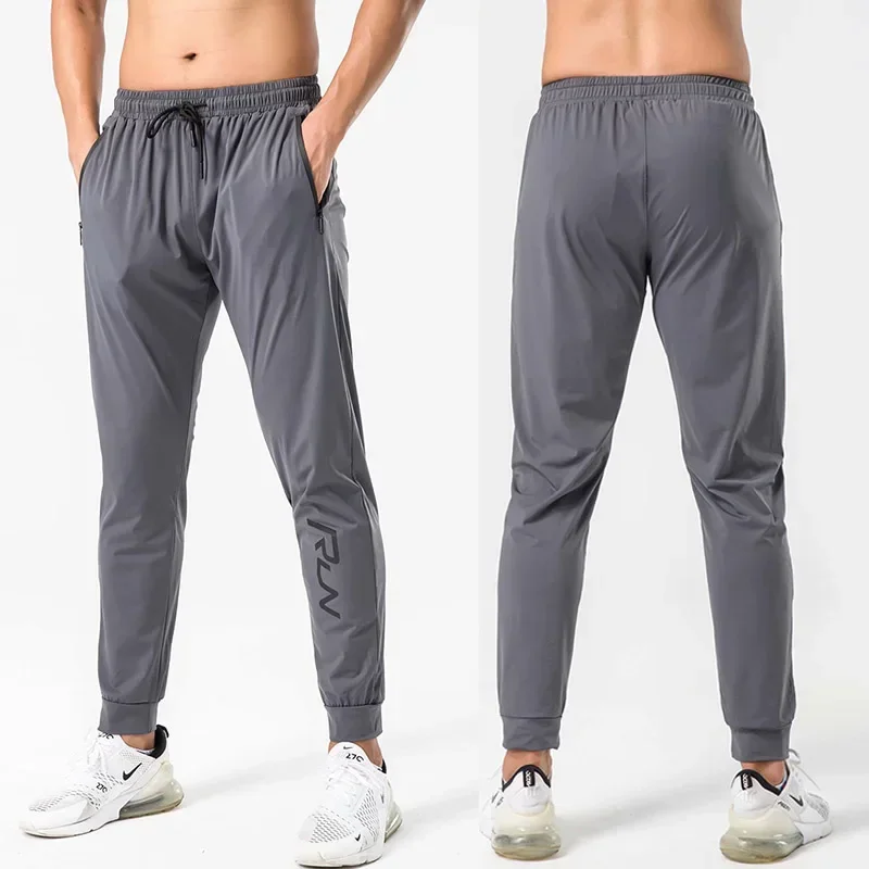 Men Sports Running Pants Zipper Athletic Football Soccer Training Elasticity Legging Jogging Gym Trousers 5