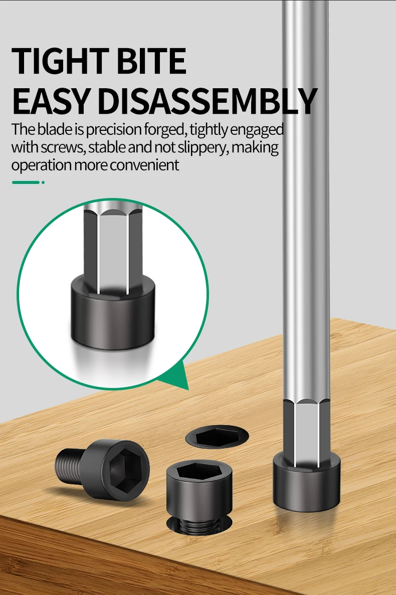 Erweiterter T-Steckschlüssel, Torx-Schraubendreher, T-Typ, Innensechskantschlüssel, Chrom-Schraubenschlüssel, Handwerkzeug, 2,5/3/4/5/6/8/10 mm Größen – Detail 5