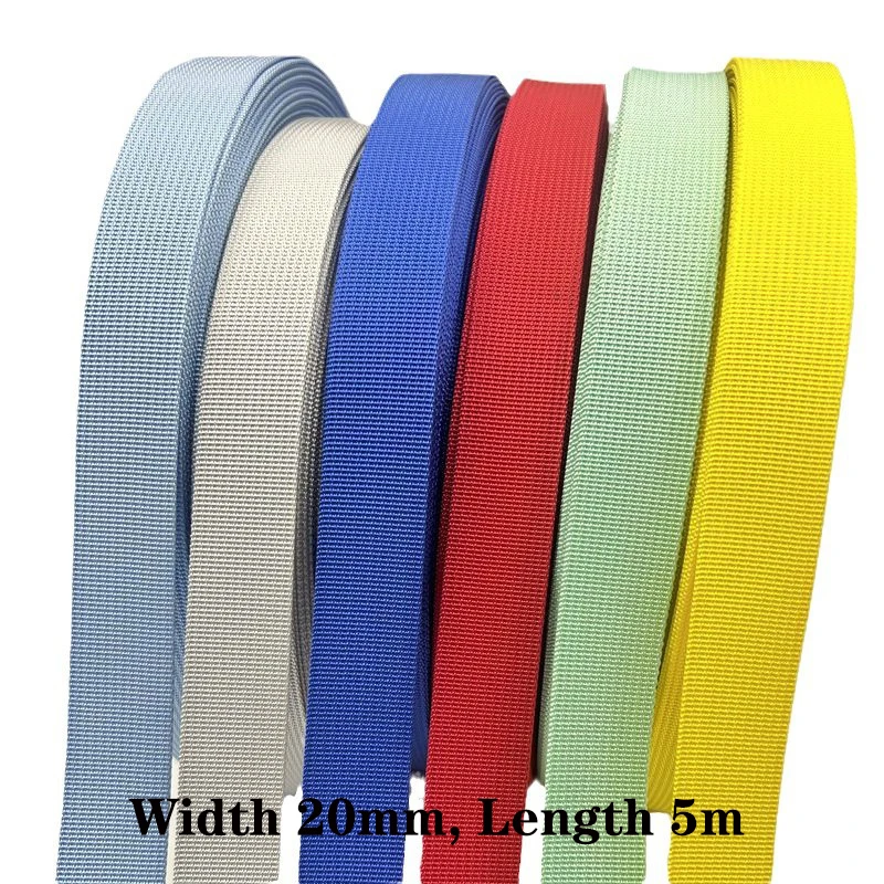 Vibrant 20MM Nylon Webbing Tape - 5M Strap for Crafting & Accessories