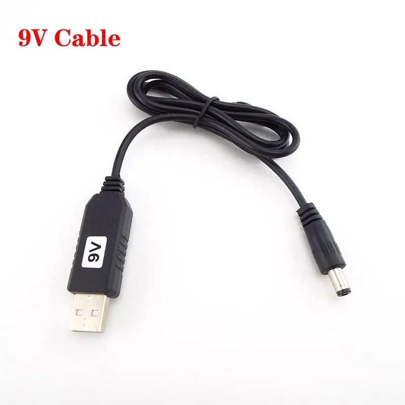 Universal USB to DC Power Boost Adapter Cable with Step-Up Voltage Converter 5.5mm/3.5mm Plug
