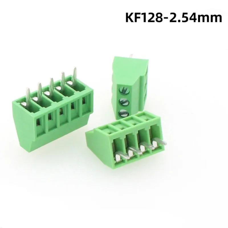 

Мини-коннектор KF128 для печатной платы, 10 шт., коннектор для проводов с шагом 2,54 мм, 2/3/4/5/6/7/9/10/12 контактов, винтовой клеммный блок 26-18AWG, кабель