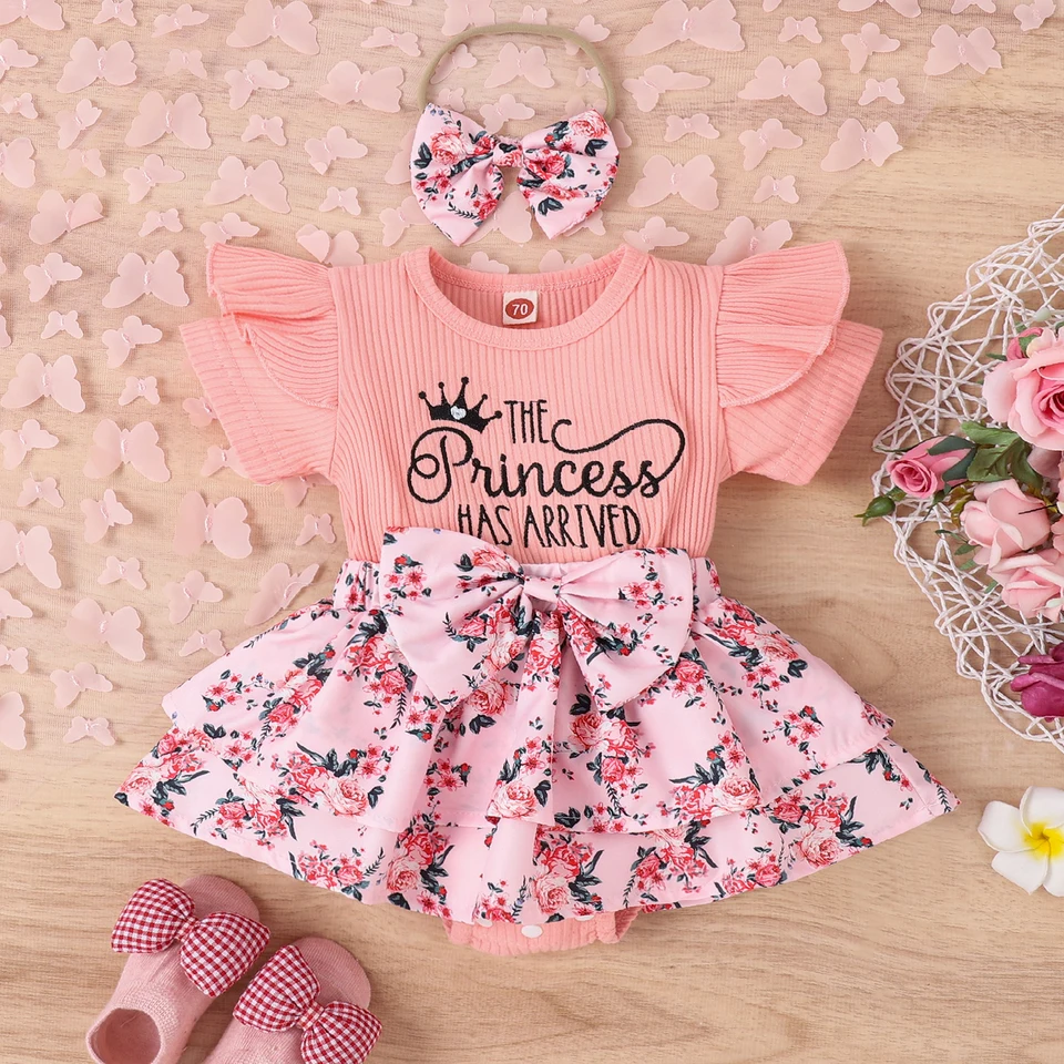 Infant Newborn Baby Girl Summer Romper Bodysuit