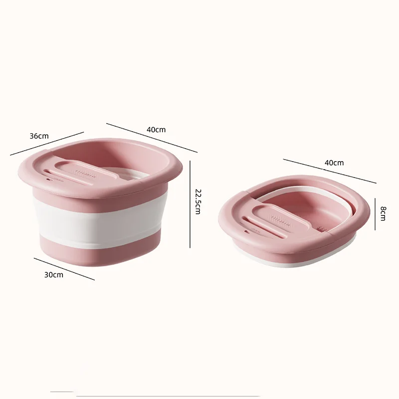Collapsible Foot Bath Tub for Foot Massage and Soaking, Foldable Portable Spa Basin for Care