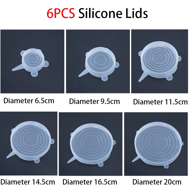 Description Picture 6 of itemSilicone Cover Stretch Lids Reusable Durable For Fresh Food Leftovers Keep Food Fresh Washable Cookware Bowl Microwave Cover