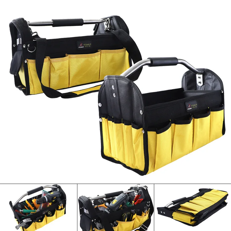 

Large Capacity Tool Bag Hardware Organizer Crossbody Belt Men Travel Bags Handbag Backpack Spanner Electrician Carpenter Toolkit