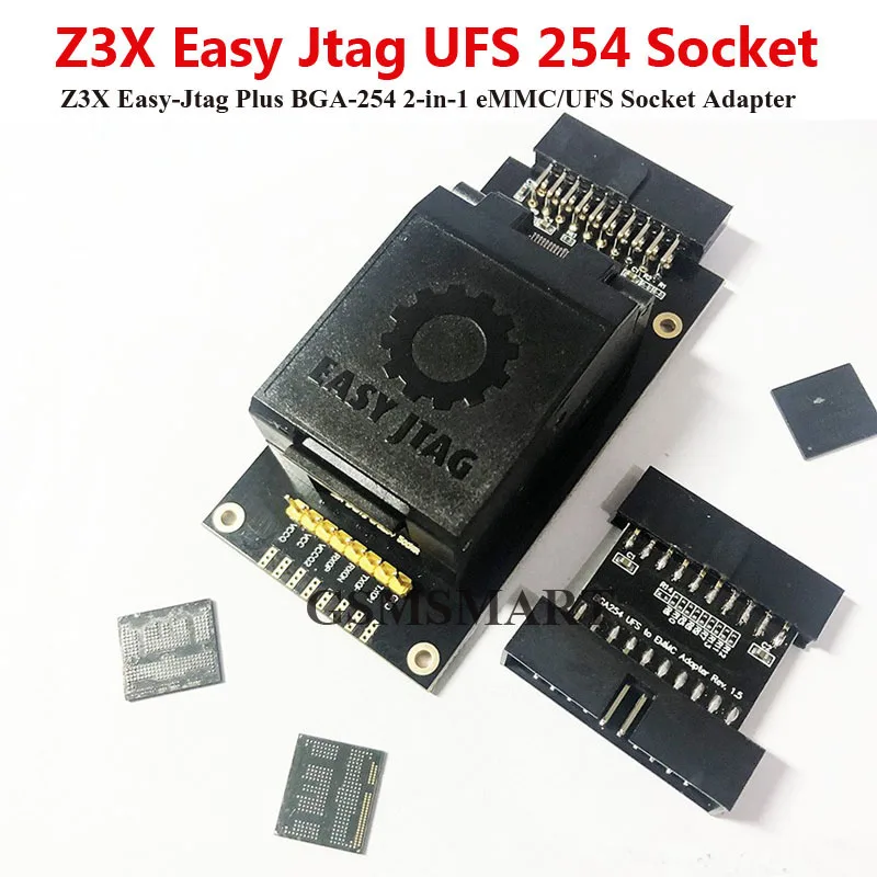 2026 Z3X Easy-Jtag 플러스 BGA-254 2-in-1 eMMC UFS BGA 254 소켓 어댑터 (수리 및 프로그래밍용 Easy JTAG 포함)