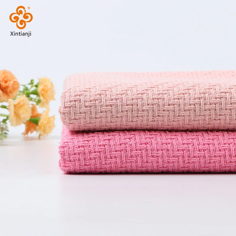 

150X90cm Lady Pink Tweed Fabric Fashion Style Fiber Plaid Woven Cloth DIY Coat Dress Handmade Sewing Quilting Winter