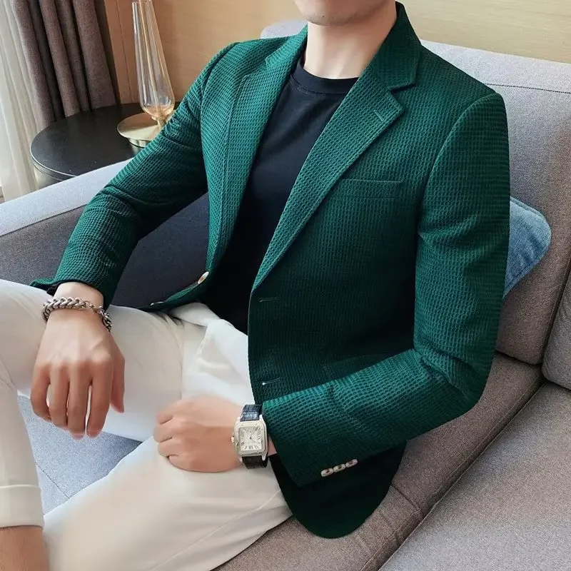 Casual Men's Blazer Jacket For Autumn Slimming Smooths Your Silhouette Fashionable Light Business Professional Clothes men suit jacket