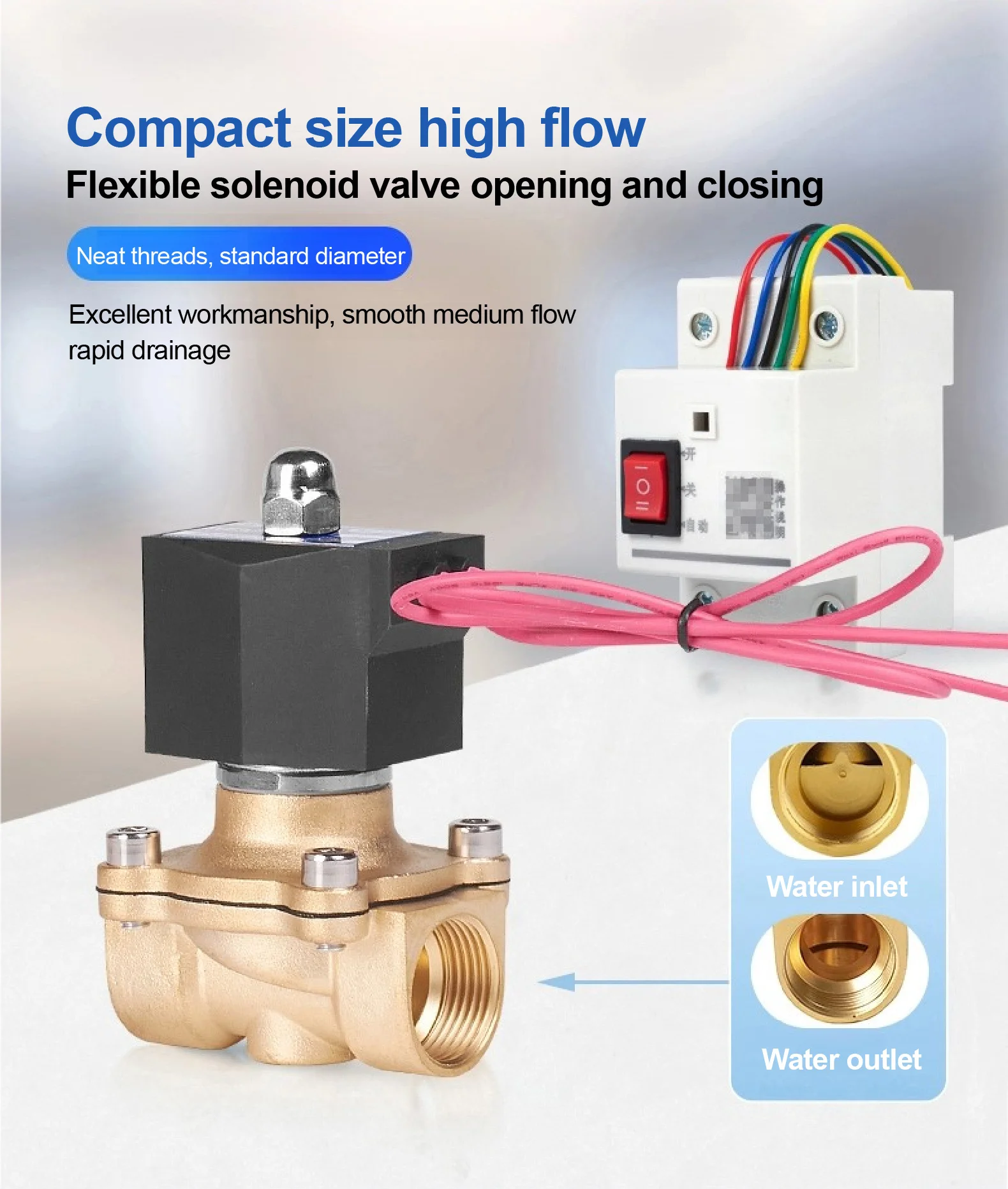 AC220V/DC24V Automatic Water Level Controller with Three‑Wire Probe Float Switch