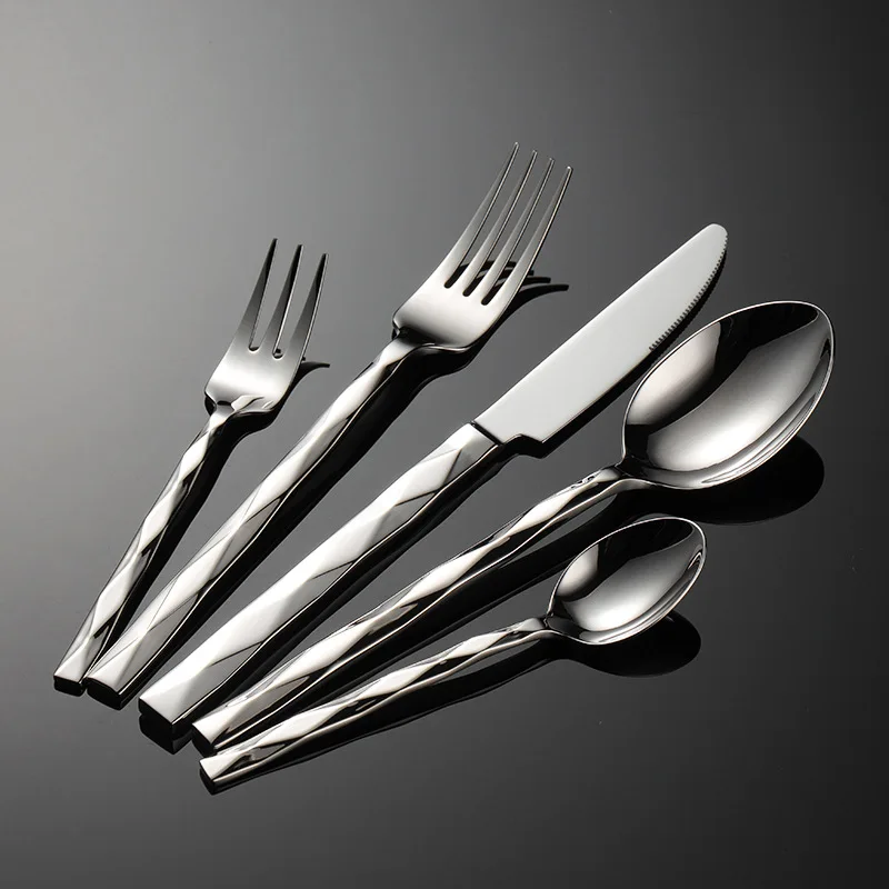 Set di forchette da tavola in acciaio inox per uso alimentare, 6