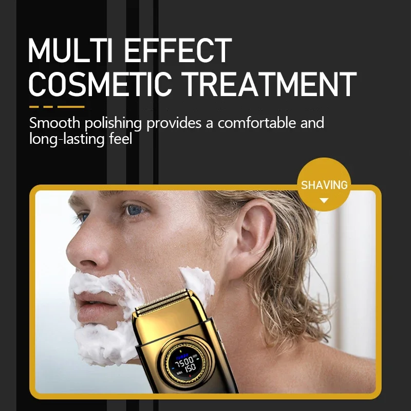 케메이 KM-T228 듀얼 플로팅 헤드 전기면도기 휴대용 전기면도기 파워 모터 스마트 터치 남성용 그루밍 면도기