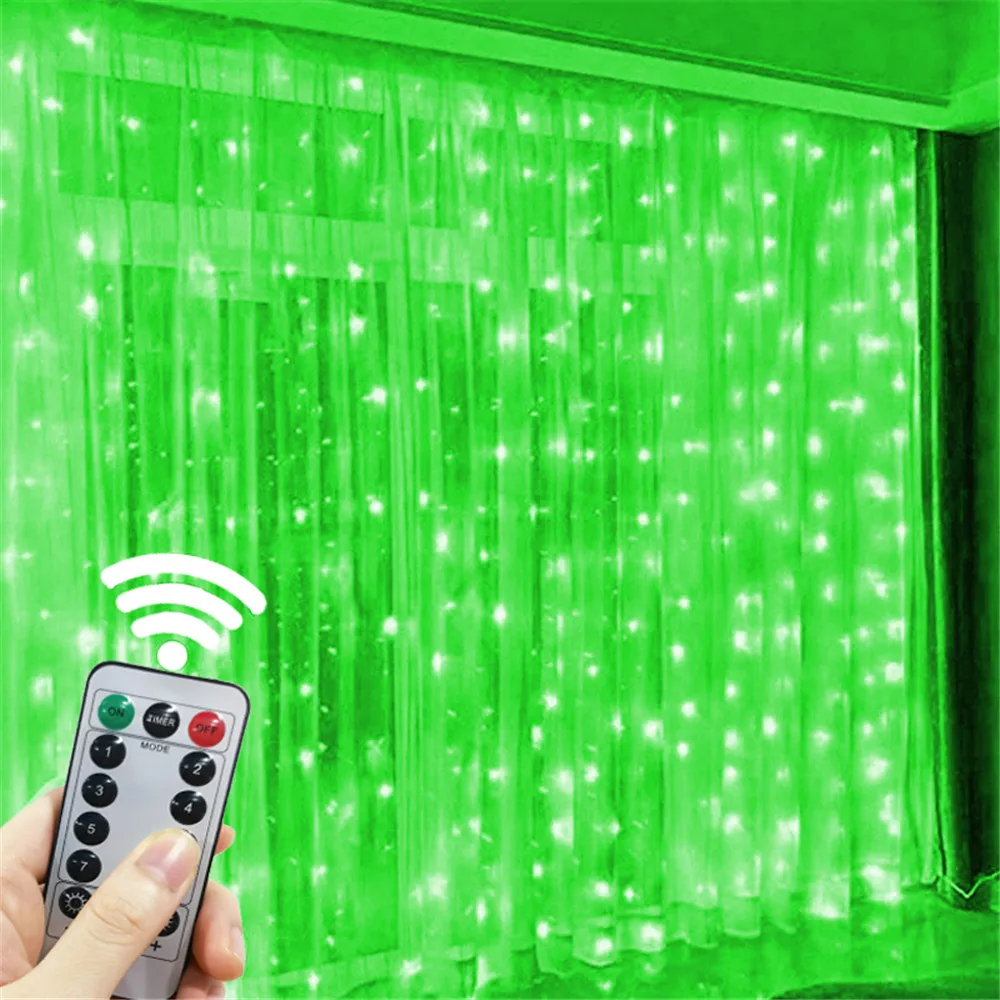 thumbnail image 1 of Guirnalda de luces LED con USB RGB, cortina de luces LED, decoración para árbol de Navidad de Ramadán 2024, decoración estética para dormitorio, 1 of 5