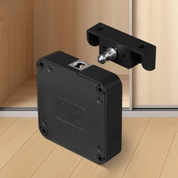 Smart Keyless Electronic Lock for Wooden Cabinets and Drawers (Black)