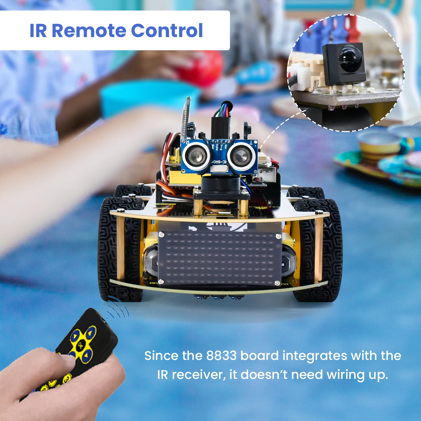 Keyestudio 4WD 멀티 BT 로봇 자동차 키트 V2.0 Arduino 로봇 키트 용 LED 디스플레이 포함 DIY 전자 키트/프로그래밍 자동차 키트