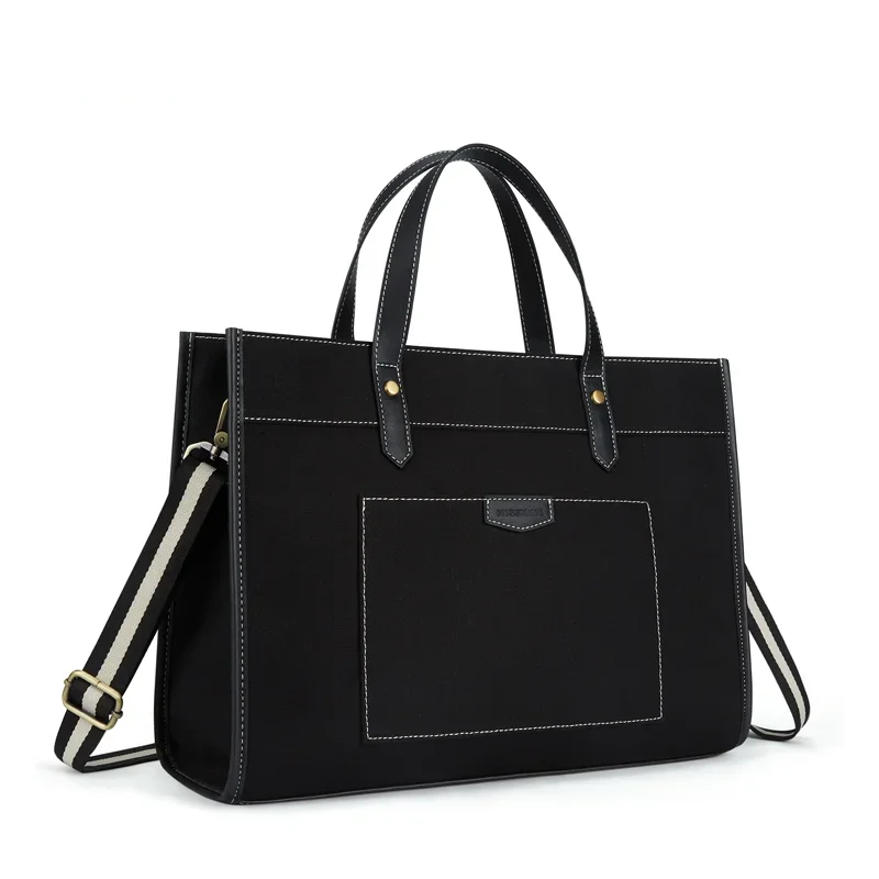 Missnine Canvas Laptop Travel Office Shoulder Briefcase 1