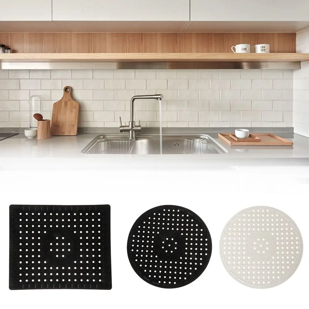 

Bath Stopper Durable Non-Slip Sink Strainer Protector Drain Mats Rubber Sink Mat