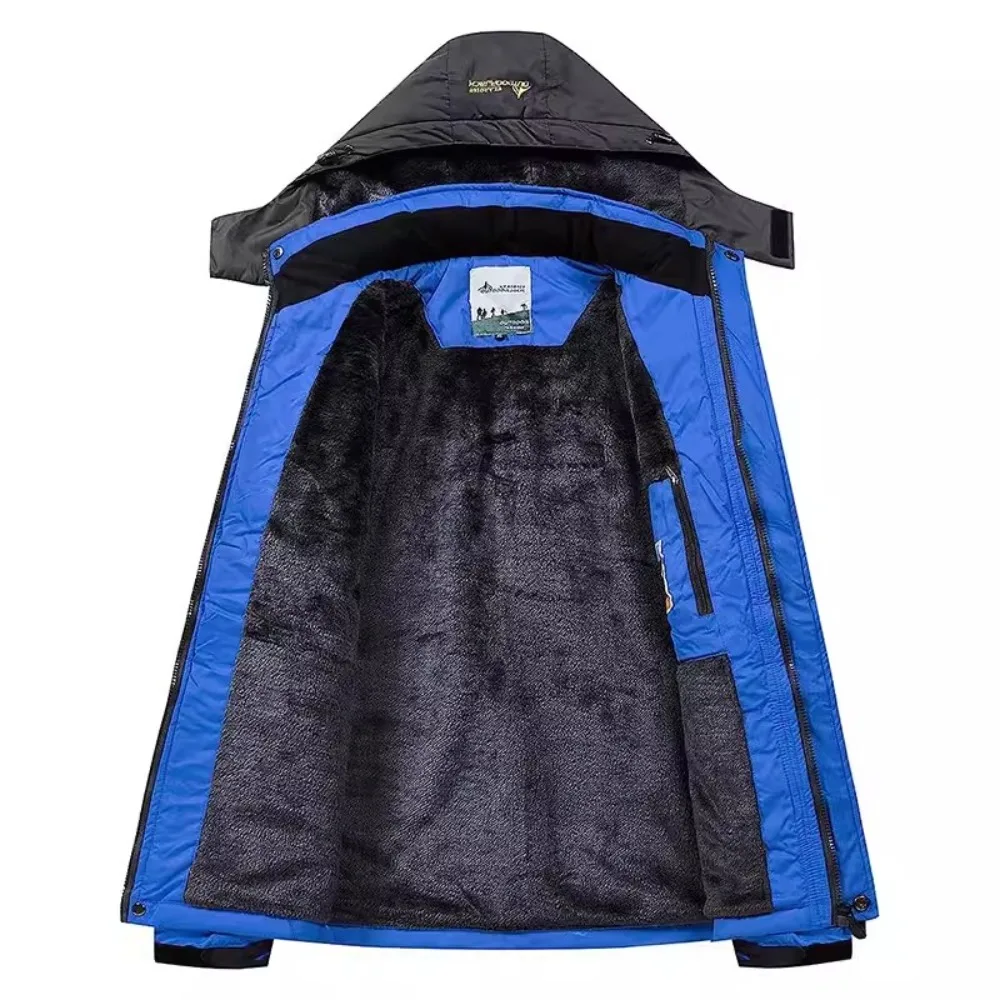 Men's Winter Parkas Outdoor Jacket Thicken Fleece Warm Waterproof Windbreaker Ski Jackets Climb Men Thick Coat