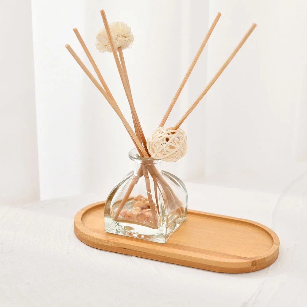 Wooden Soap Dispenser Tray Vanity Countertop Bottles Organizer Holder Round Square Candles Jewelry Storage Tray for Bathroom