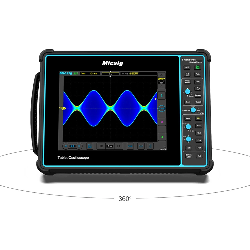 

Micsig STO2002 Tablet Oscilloscope 100MHz 4CH/200Mhz 2ch Practical Scopemeter Touch Screen High efficiency oscilloscope