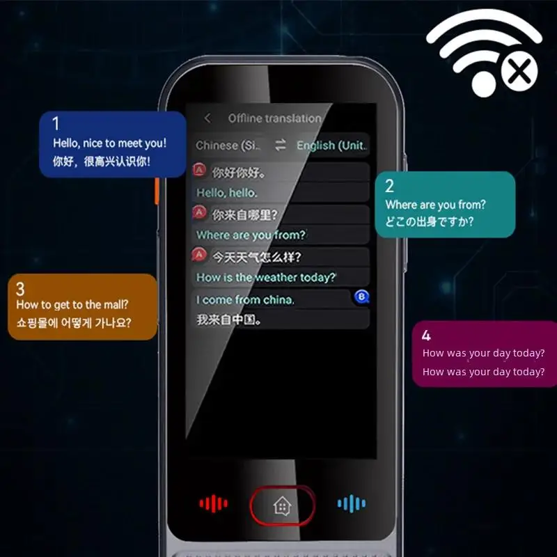 Smart Voice Translator 139 Online Languages 14 Offline WIFI Photo Recording Dictionary M30 Translation Device Business Travel