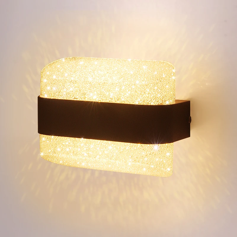 럭셔리 모던 크리스탈 LED 벽 램프, 실내 침실 거실 배경, 가정용 실내 조명..