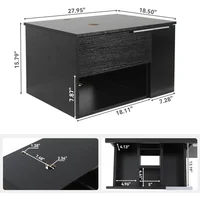 Bathroom Vanity, Modern Wall Mounted Bathroom Vanity with -Door and -Drawer, Modern Floating Bathroom Cabinet 2
