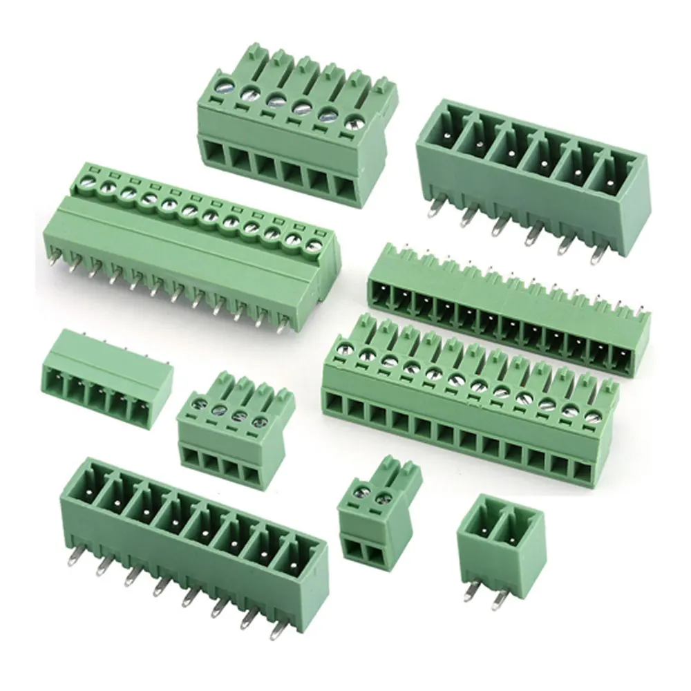 ขั้วต่อสายไฟแบบสกรู KF2EDG ระยะห่าง 3.81 มม. สำหรับแผงวงจรพิมพ์ (PCB) แบบ 2P 3 4 5 6 7 8P 9 10 11 12P~16 พิน แบบเสียบตัวผู้ แบบเสียบตัวเมีย แบบพินเฮดเดอร์ 1