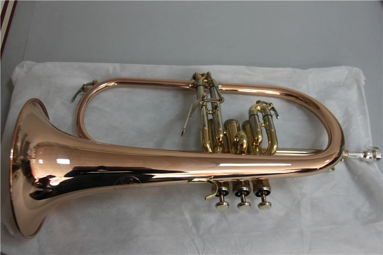 Gold lacquer Flugelhorn Phosphor copper body Tone Bb