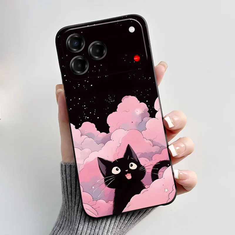 Luxury Cute Love Rabbit Black Silicone Soft Phone Case Cover