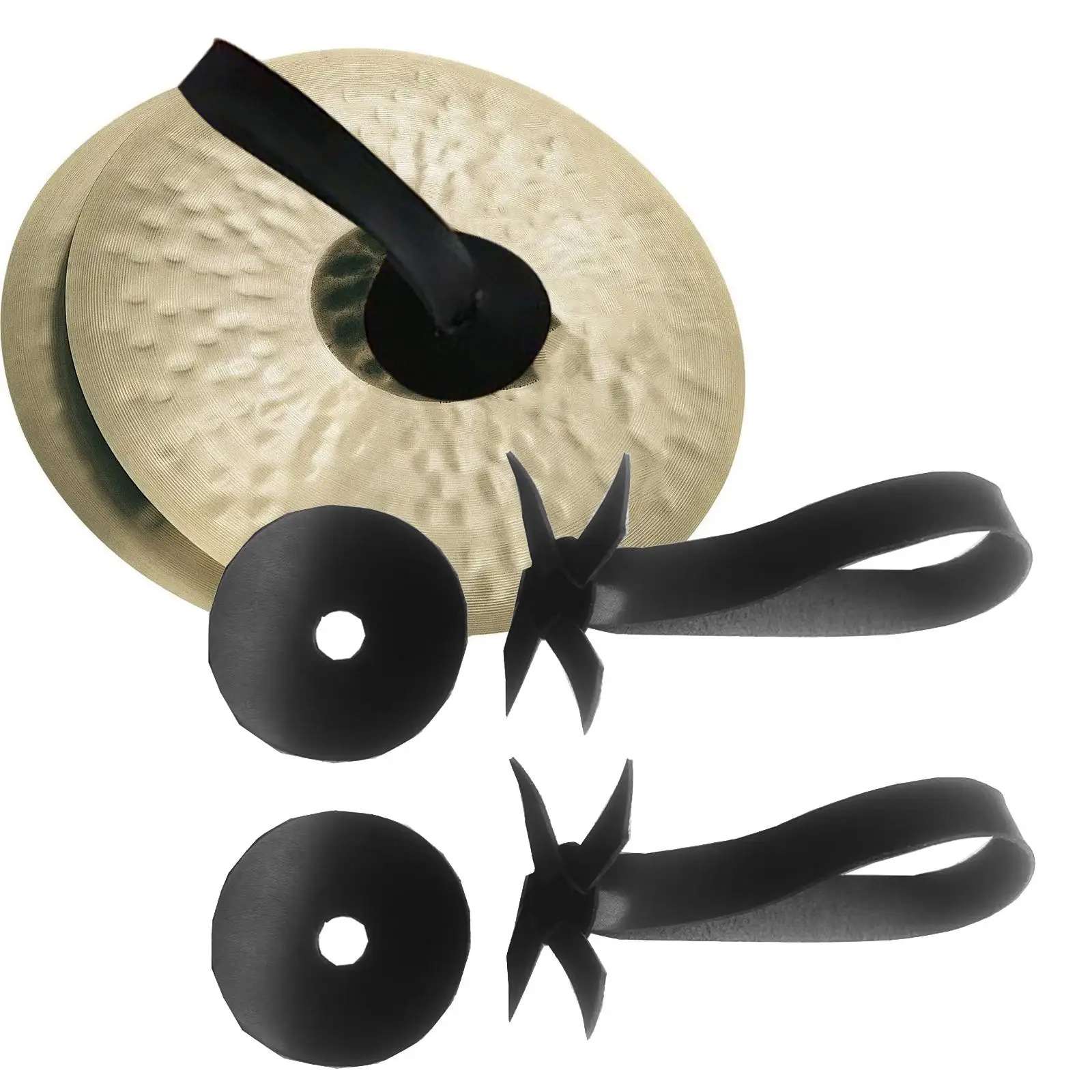 Cymbal Straps Replacement Cymbals Finger Strap Professional Cymbal Pads with Straps Leather Belt