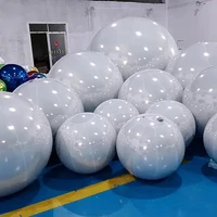 White Inflatable Mirror Ball Giant Hanging Inflatable Mirror Balloon Airtight 0.5m-3m Sealed Colorful Sphere for wedding  decor 1