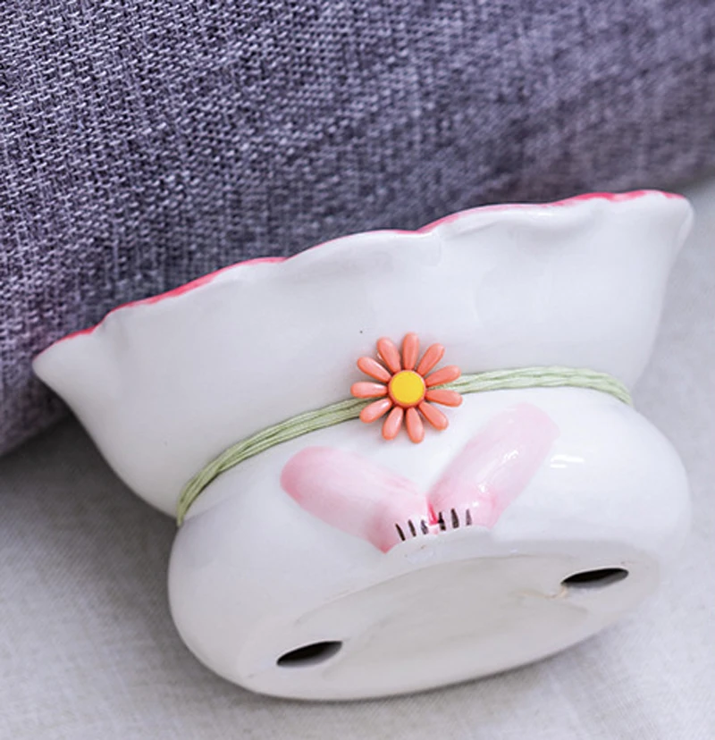 Creative Ceramic Protection for Cervical Spine Anti-Tipping High-Legged Flower-Shaped Dog Cat - PeticaDeals