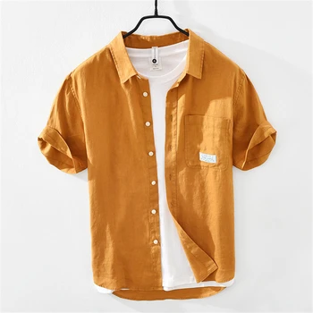 Summer men's short sleeve shirt Solid Tops 1