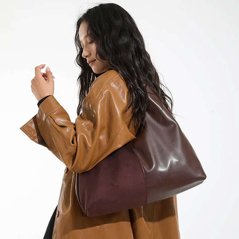 High-End Luxury Design Leather Women's Hobo Bag Popular Elegant Commuter Totes Daily Vintage Trendy Shoulder Bag​