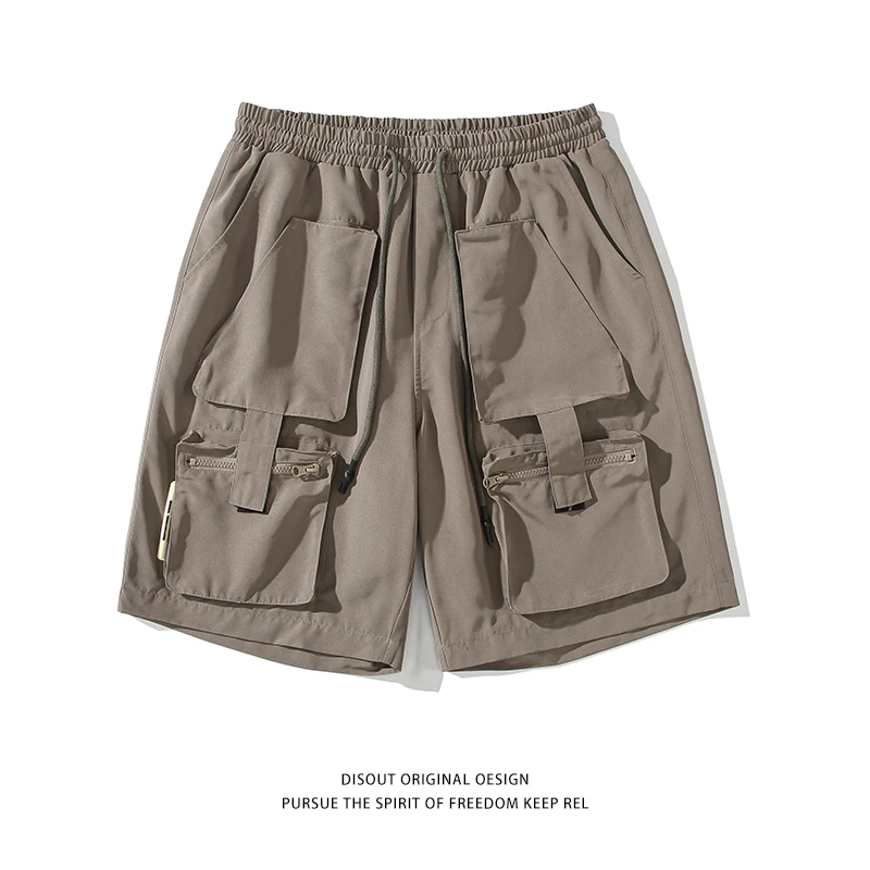 Summer Plus Size Mens Shorts Solid Color Japannese Style Straight Wide Leg Pants Man New Casual Loose Short